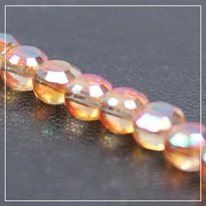 Chinese 4mm Coin Crystals - Salmon Crystal AB